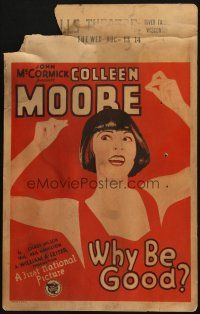 5b980 WHY BE GOOD WC '29 cool art of carefree flapper Colleen Moore snapping her fingers!