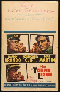 5b995 YOUNG LIONS WC '58 art of Nazi Marlon Brando, Dean Martin & Montgomery Clift!