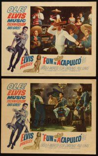 5c913 FUN IN ACAPULCO 2 LCs '63 Elvis Presley sings with Mariachis in Mexico, sexy Ursula Andress!