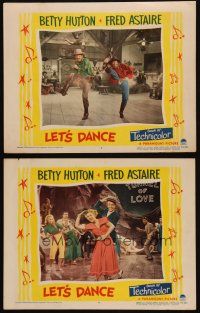 5c932 LET'S DANCE 2 LCs '50 great images of dancing Fred Astaire & Betty Hutton, shooting guns!