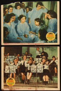 5c933 LITTLE MISS BROADWAY 2 LCs '38 Shirley Temple surrounded by orphan girls & performing!