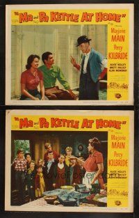 5c936 MA & PA KETTLE AT HOME 2 LCs '54 Marjorie Main & Percy Kilbride try modern farming!