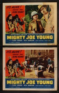 5c944 MIGHTY JOE YOUNG 2 LCs R53 Robert Armstrong & Douglas Fowley & terrified people!