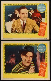 5c998 YESTERDAY & TODAY 2 LCs '53 close up portraits of Douglas Fairbanks & John Gilbert!
