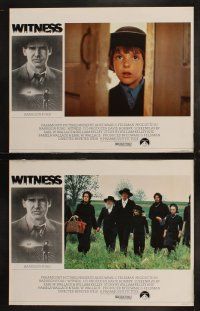 5c429 WITNESS 8 English LCs '85 cop Harrison Ford in Amish country, directed by Peter Weir!