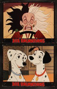 5c269 ONE HUNDRED & ONE DALMATIANS 8 LCs R91 most classic Walt Disney canine family cartoon!