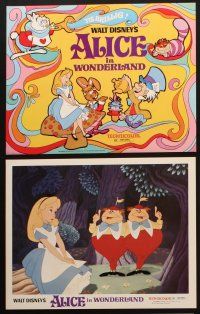 5c018 ALICE IN WONDERLAND 9 LCs R74 Walt Disney Lewis Carroll classic, great cartoon images!