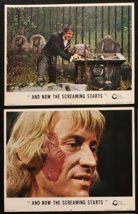 5c536 AND NOW THE SCREAMING STARTS 6 LCs '73 Peter Cushing, Herbert Lom, Roy Ward Baker, horror!