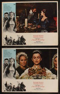 5c058 ANNE OF THE THOUSAND DAYS 8 LCs '70 cool images of King Richard Burton & Genevieve Bujold!