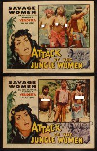 5c702 ATTACK OF THE JUNGLE WOMEN 4 LCs '59 sexy untamed women without morals or mercy!
