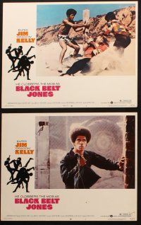 5c543 BLACK BELT JONES 6 LCs '74 Jim Dragon Kelly, cool blaxploitation kung fu images!