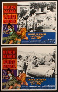 5c628 BLACK MAMA WHITE MAMA 5 LCs '72 Pam Grier, wacky sexy art of barely dressed chicks w/chains!