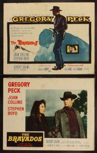 5c092 BRAVADOS 8 LCs '58 cowboy western images of Gregory Peck & sexy Joan Collins!