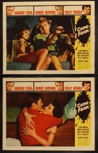 5c101 CAPE FEAR 8 LCs '62 Robert Mitchum, Polly Bergen, Gregory Peck, classic film noir!