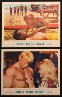 5c642 DON'T MAKE WAVES 5 LCs '67 Tony Curtis, super sexy Sharon Tate & Claudia Cardinale!