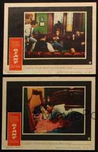 5c651 GIANT 5 LCs '56 James Dean, Elizabeth Taylor, Rock Hudson, directed by George Stevens!