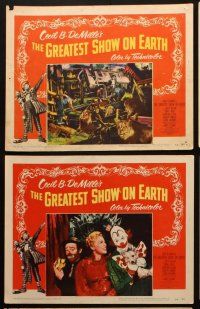 5c568 GREATEST SHOW ON EARTH 6 LCs '52 Cecil B. DeMille classic, Charlton Heston, Stewart!