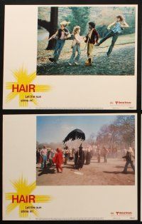 5c570 HAIR 6 LCs '79 Milos Forman musical, Nicholas Ray, Treat Williams!