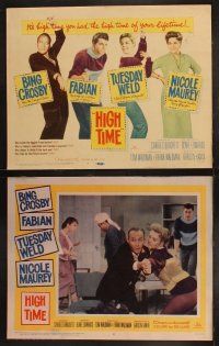 5c186 HIGH TIME 8 LCs '60 Blake Edwards directed, Bing Crosby, Fabian, sexy young Tuesday Weld!