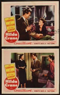 5c807 HILDA CRANE 3 LCs '56 Guy Madison, Jean Pierre Aumont, sexy Jean Simmons in title role!