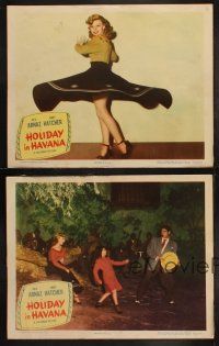 5c730 HOLIDAY IN HAVANA 4 LCs '49 images of Latin lover Desi Arnaz & sexy Mary Hatcher in Cuba!