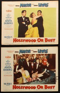 5c659 HOLLYWOOD OR BUST 5 LCs '56 wacky Dean Martin & Jerry Lewis w/sexy Anita Ekberg!