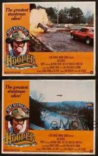 5c732 HOOPER 4 LCs '78 great image of crashing smoke stack, car jumping ravine & stunt work!