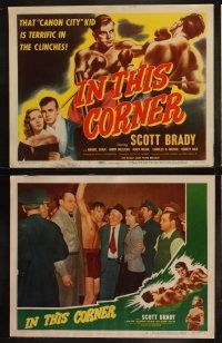 5c205 IN THIS CORNER 8 LCs '48 cool in-the-ring TC boxing artwork, Scott Brady, Anabel Shaw!