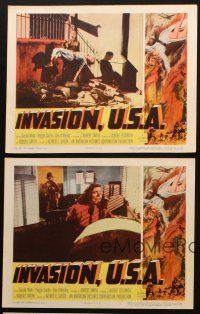 5c662 INVASION U.S.A. 5 LCs '52 New York topples, cool nuclear war sci-fi images and art!