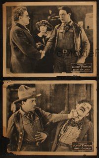 5c814 IRON TO GOLD 3 LCs '22 silent cowboy western image of Dustin Farnum, Marguerite Marsh!