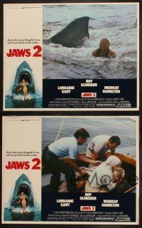 5c735 JAWS 2 4 LCs '78 Roy Scheider, Lorraine Gary, just when you thought it was safe to go back!