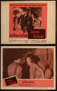 5c216 JOHNNY BELINDA 8 LCs R56 Jane Wyman was alone with terror and torment, Lew Ayres!