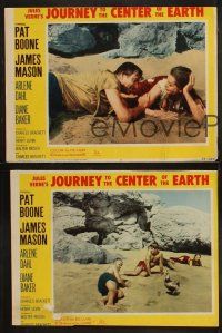 5c819 JOURNEY TO THE CENTER OF THE EARTH 3 LCs '59 Mason, Boone, Dahl & Ronson, Jules Verne!