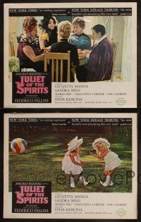 5c738 JULIET OF THE SPIRITS 4 LCs '65 Federico Fellini's Giulietta degli Spiriti, 5 women at table!