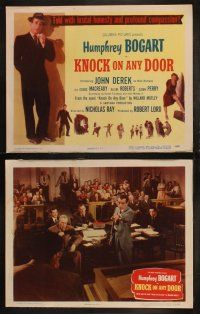 5c223 KNOCK ON ANY DOOR 8 LCs '49 Humphrey Bogart & John Derek, MacReady, directed by Nicholas Ray!