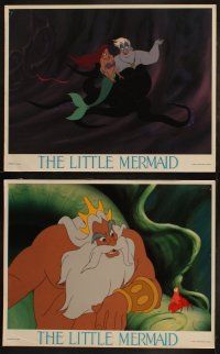5c484 LITTLE MERMAID 7 LCs '89 great images of Ariel & cast, Disney underwater cartoon!