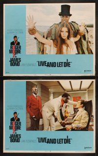 5c485 LIVE & LET DIE 7 LCs '73 Roger Moore as Bond, sexy Jane Seymour, Kotto, Holder!