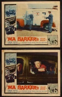 5c238 MA BARKER'S KILLER BROOD 8 LCs '59 great border art of the no. 1 female gangster of all time!