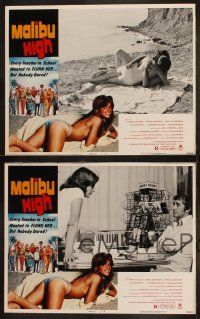5c741 MALIBU HIGH 4 LCs '79 nobody dared flunk sexy half-clad beach girl Jill Lansing!