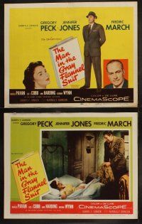 5c241 MAN IN THE GRAY FLANNEL SUIT 8 LCs '56 Gregory Peck, Jennifer Jones, Fredric March!