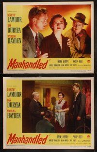 5c244 MANHANDLED 8 LCs '49 sexy Dorothy Lamour, Dan Duryea, Sterling Hayden, film noir!