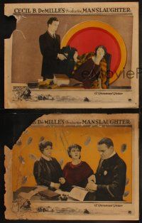 5c743 MANSLAUGHTER 4 LCs '22 Cecil B DeMille, Leatrice Joy, Thomas Meighan, Lois Wilson!