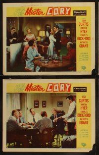 5c491 MISTER CORY 7 LCs '57 professional gambling poker player Tony Curtis & sexy Martha Hyer!