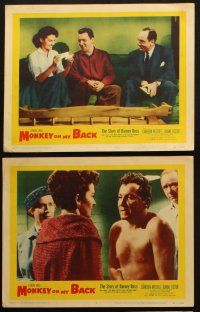 5c585 MONKEY ON MY BACK 6 LCs '57 Cameron Mitchell chooses a woman over dope, Dianne Foster!
