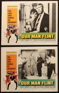 5c668 OUR MAN FLINT 5 LCs '66 cool images of James Coburn, Gila Golan in sexy James Bond spy spoof!