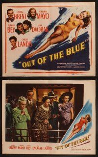 5c270 OUT OF THE BLUE 8 LCs '47 super sexy Virginia Mayo, George Brent, Turhan Bey, Dvorak!