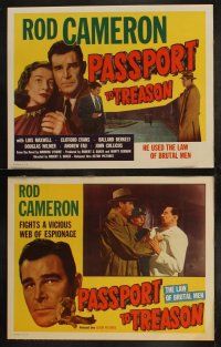 5c275 PASSPORT TO TREASON 8 LCs '56 Rod Cameron, Lois Maxwell, he used the law of brutal men!