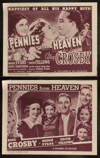 5c276 PENNIES FROM HEAVEN 8 LCs R49 Bing Crosby & pretty Madge Evans, young Edith Fellows!