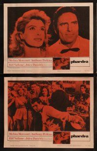 5c277 PHAEDRA 8 LCs '62 great artwork of sexy Melina Mercouri & Anthony Perkins, Jules Dassin!