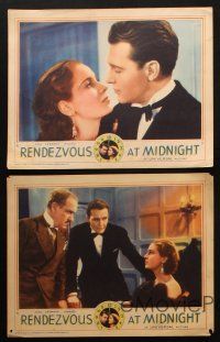 5c674 RENDEZVOUS AT MIDNIGHT 5 LCs '35 Ralph Bellamy, sexy Valerie Hobson, Irene Ware, Doucet!